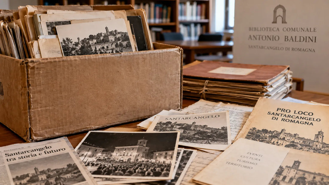 Materiale dell’Archivio storico della Pro Loco di Santarcangelo prima del riordino, 2025