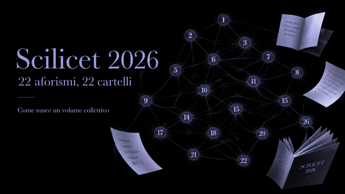 Scilicet 2026: il lavoro di 22 cartelli intorno a 22 aforismi
