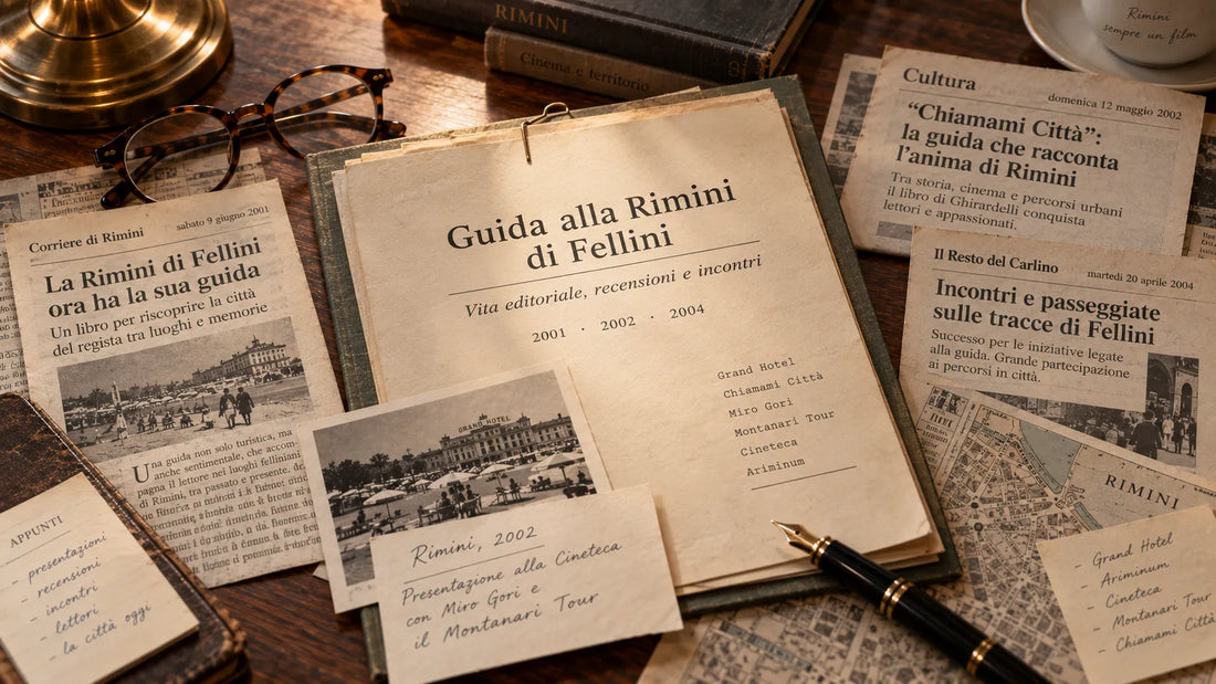 Rassegna stampa e documenti sulla vita editoriale di Guida alla Rimini di Fellini tra il 2001 e il 2004