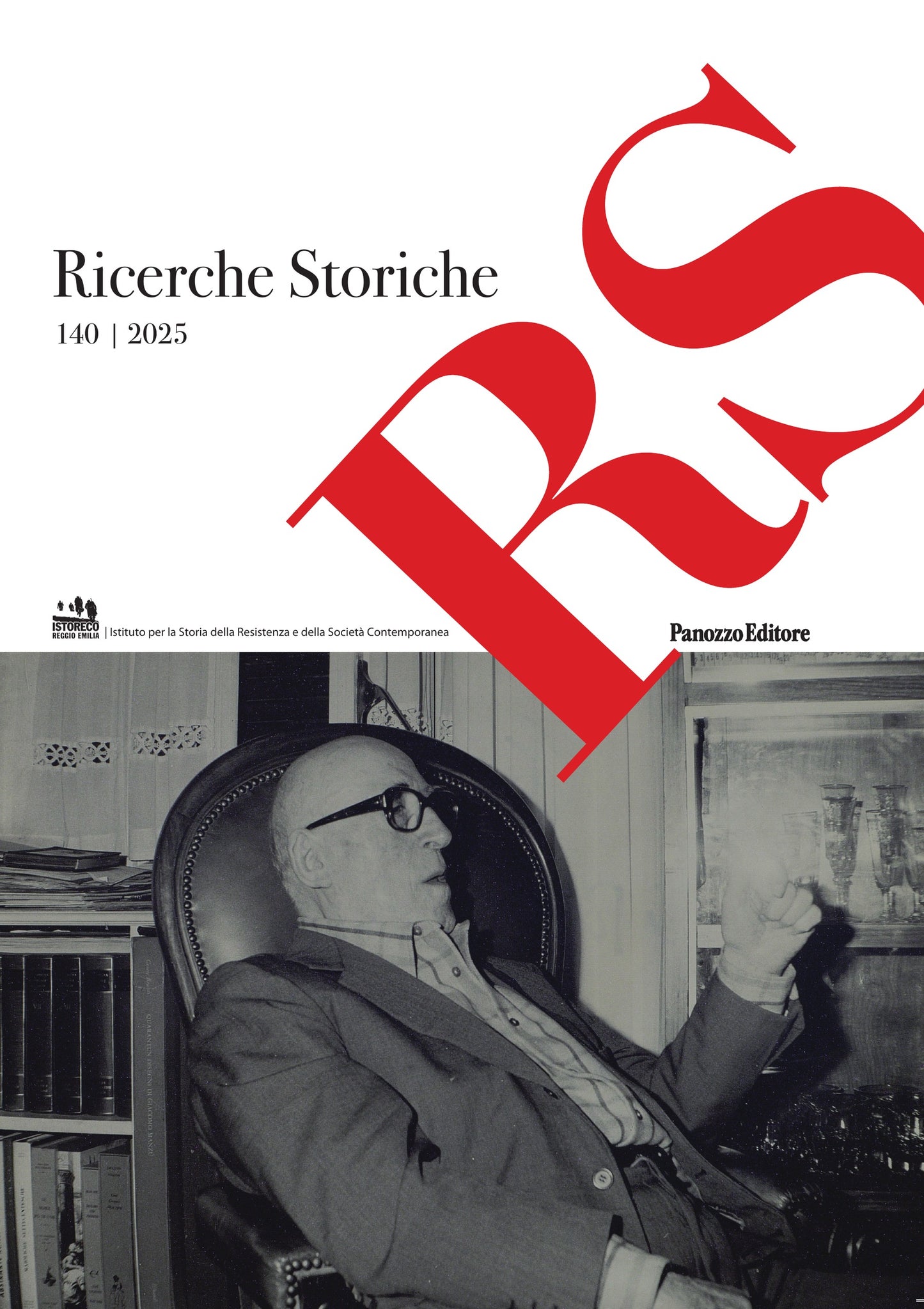 Copertina di RS – Ricerche Storiche n. 140 (2025), rivista di Istoreco edita da Panozzo Editore