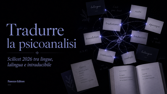 Grafica editoriale su Scilicet 2026 e la traduzione in psicoanalisi tra lingue, lalingua e intraducibile