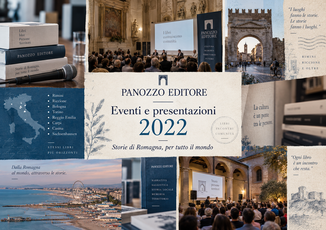 Eventi e presentazioni Panozzo Editore nel 2022 tra Rimini, Riccione, Bologna, Torino e Sachsenhausen