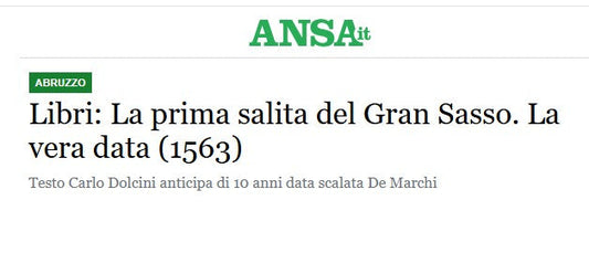 ANSA parla del libro di Carlo Dolcini sulla prima salita del Gran Sasso al 1563