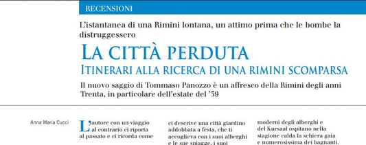 "La città perduta" di Tommaso Panozzo recensita sulla rivista "Ariminum"