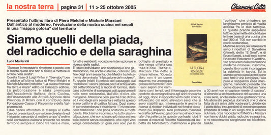 Articolo di Luca Maria Ioli “Siamo quelli della piada, del radicchio e della saraghina” su ChiamamiCittà, 11–25 ottobre 2005