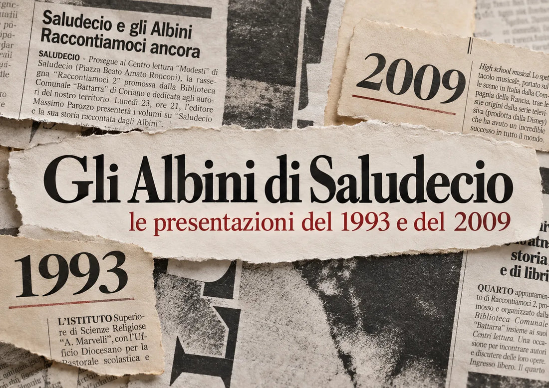 Ritaglio del Resto del Carlino del 21 febbraio 2009 con l'annuncio dell'incontro sulla storia di Saludecio e le pubblicazioni della famiglia Albin
