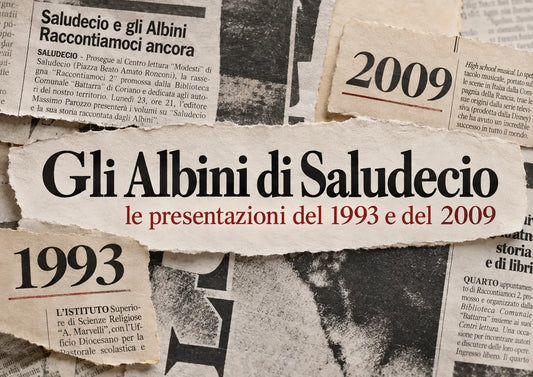 Ritaglio del Resto del Carlino del 21 febbraio 2009 con l'annuncio dell'incontro sulla storia di Saludecio e le pubblicazioni della famiglia Albin