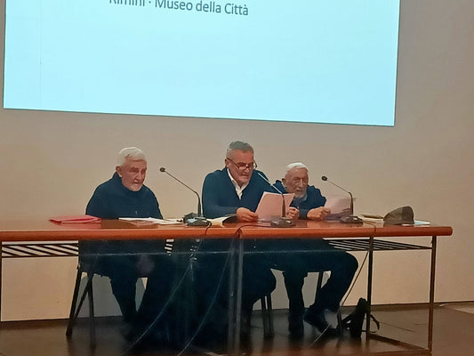 Carlo Rusconi presenta Kwèl k a vòi al Museo della Città di Rimini nel 2022