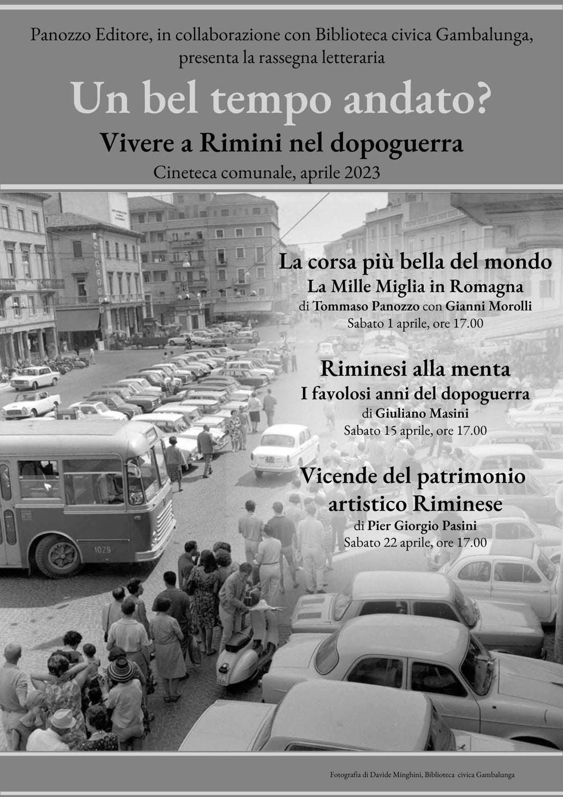 Un bel tempo andato, rassegna Panozzo Editore sulla Rimini del dopoguerra alla Biblioteca Gambalunga nel 2023