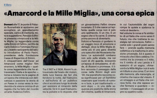 Carlo Dolcini e Tommaso Panozzo presentano Amarcord e la Mille Miglia a Palazzo Buonadrata a Rimini