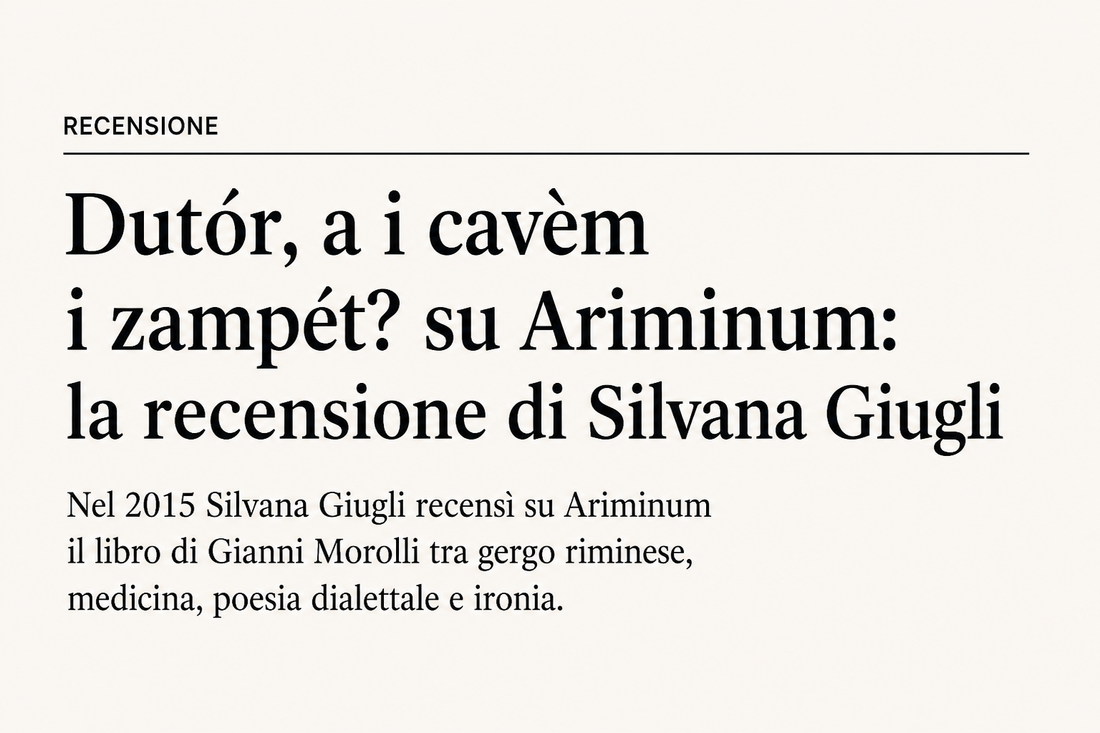 Recensione di Silvana Giugli su Ariminum al libro di Gianni Morolli