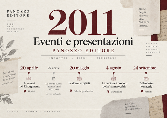 Eventi e presentazioni Panozzo Editore nel 2011 tra Rimini, Bellaria Igea Marina e Novafeltria