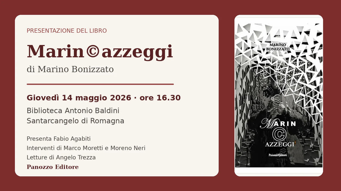 Presentazione di Marin©azzeggi alla Biblioteca Antonio Baldini di Santarcangelo il 14 maggio 2026