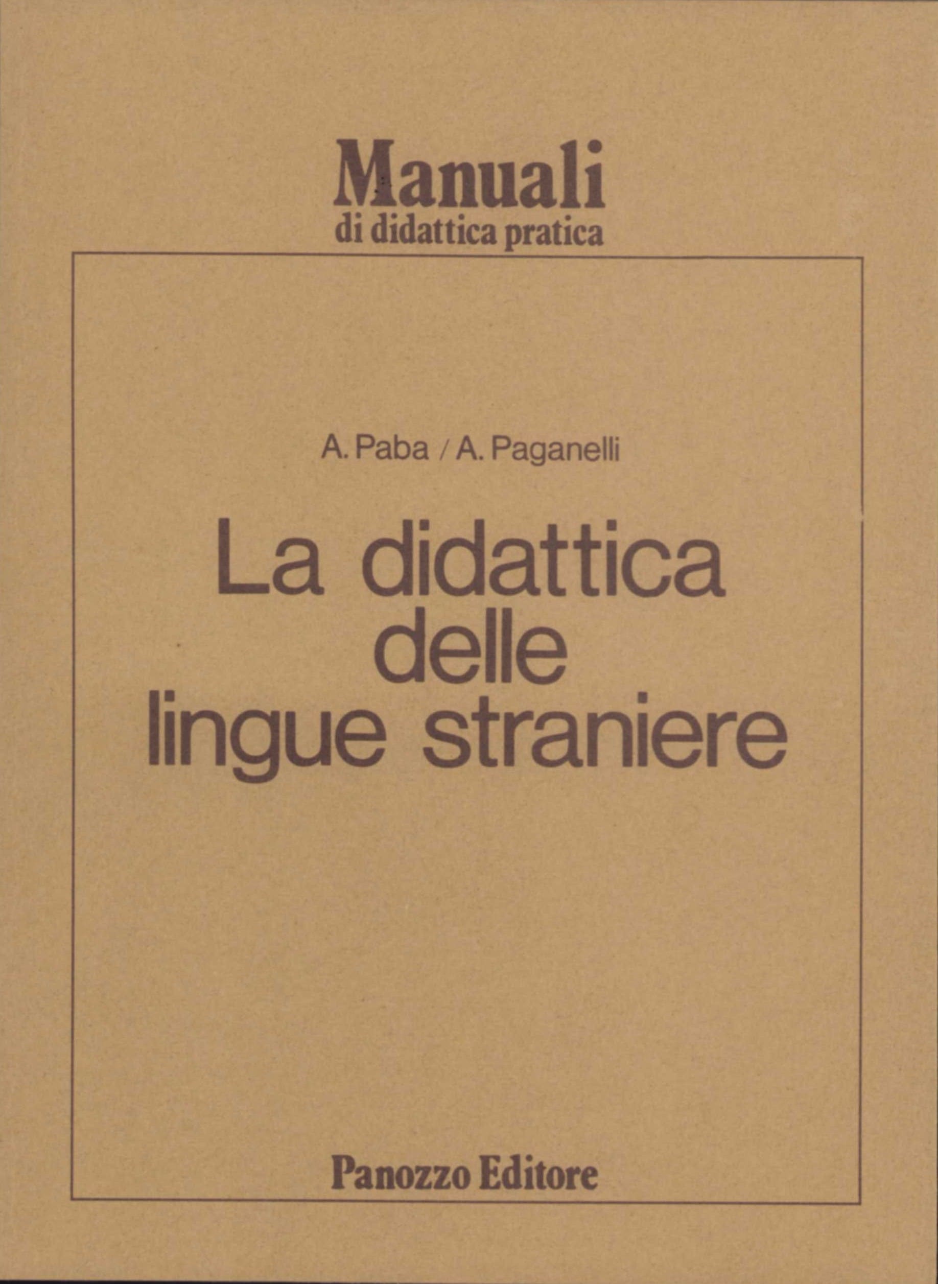Paba, Paganelli – La didattica delle lingue straniere
