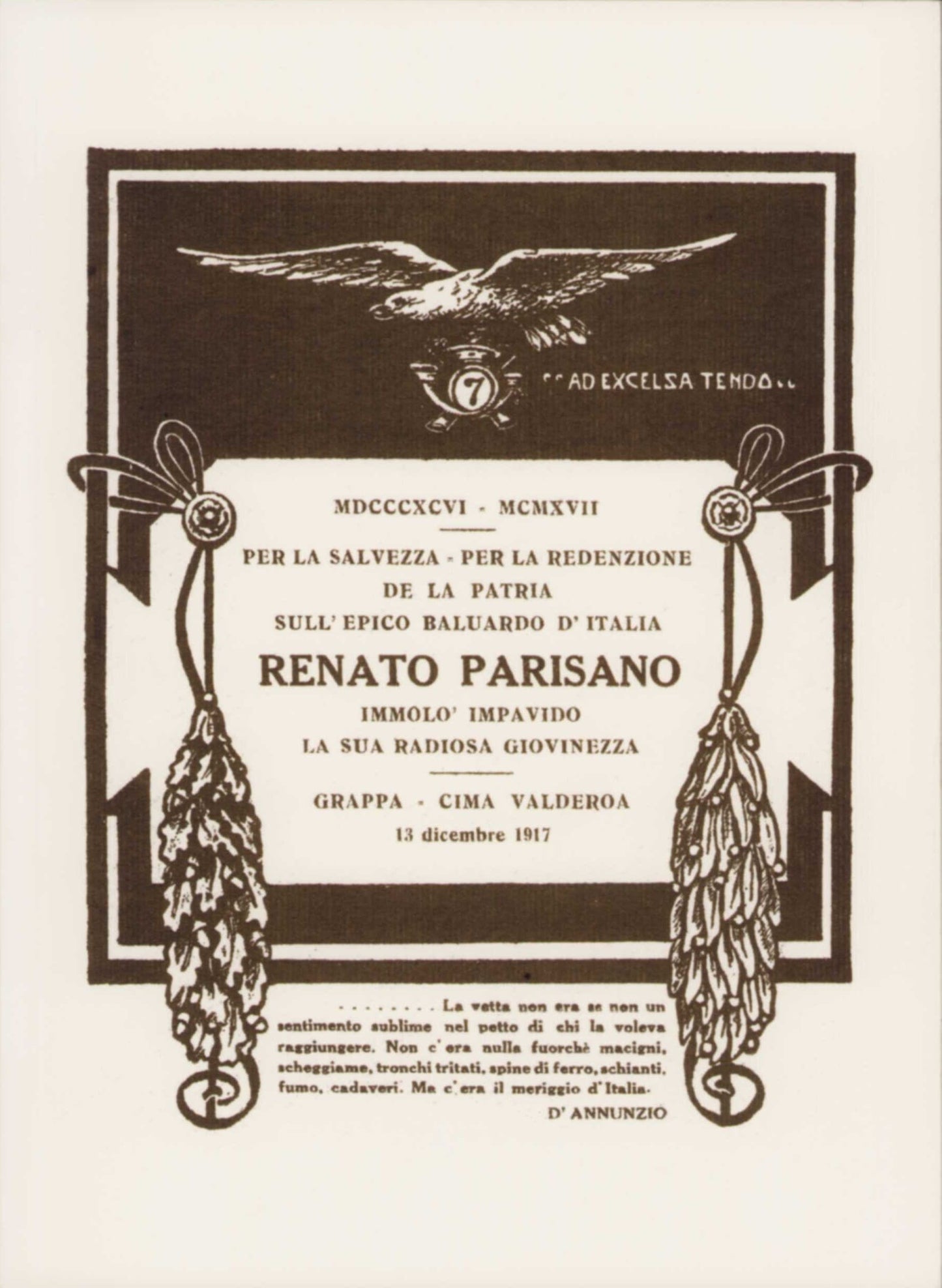 Renato Parisano - Ristampa anastatica del volume stampato nel maggio 1919